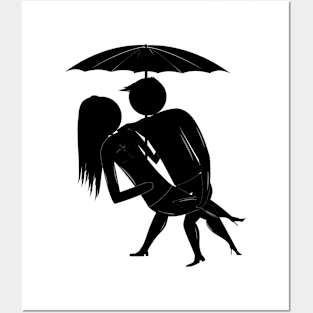 Romance in the rain Posters and Art